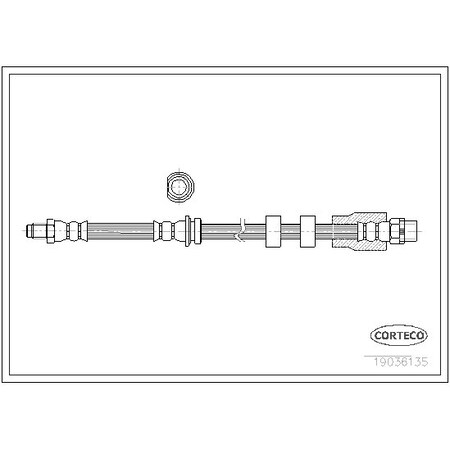 Corteco Brake Hose, 19036135 19036135